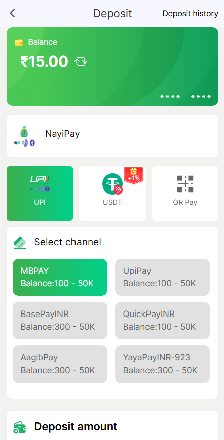 Big Win Deposit