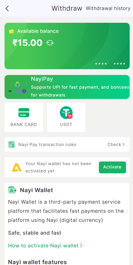 Big Win withdraw